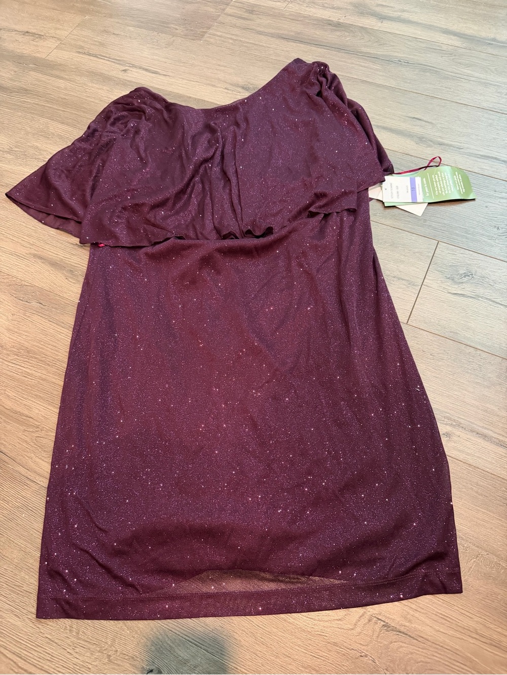Womens Danny And Nicole Fit + Flare Dress Eggplant Size 18